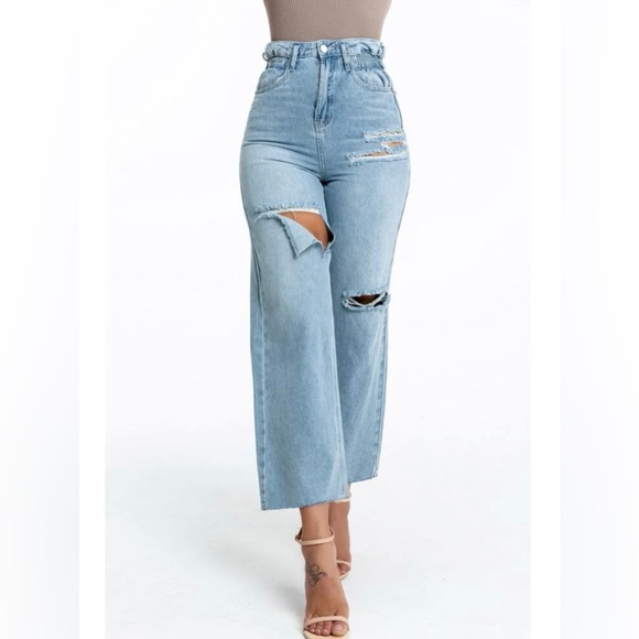 NEW High Waisted Ripped Jeans - Picture 4 of 4